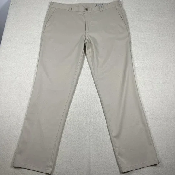 Mizzen+Main Pants Mens 38x32 Beige Baron Chino Athletic Performance Golf - Picture 2 of 8